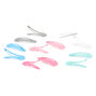 Claire&#39;s Club Pastel Glitter Snap Hair Clips - 12 Pack,