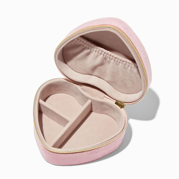 Blush Pink Heart Jewelry Case