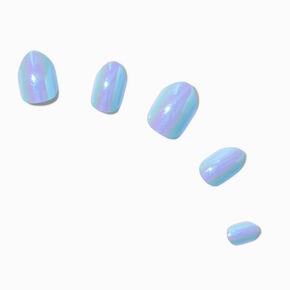 Blue Chrome Stiletto Press On Faux Nail Set - 24 Pack,
