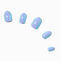 Blue Chrome Stiletto Press On Faux Nail Set - 24 Pack,