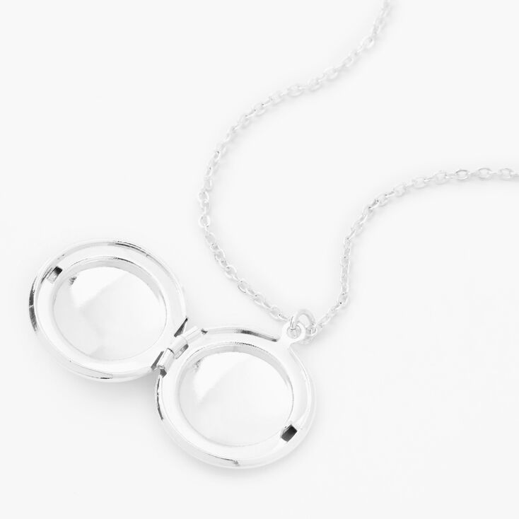 Silver Daisy Locket Pendant Necklace,