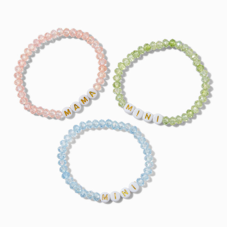 Best Friends &#39;&#39;Mama &amp; Minis&#39;&#39; Beaded Stretch Bracelets - 3 Pack,
