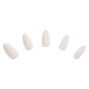 Glossy Stiletto Faux Nail Set - White, 24 Pack,