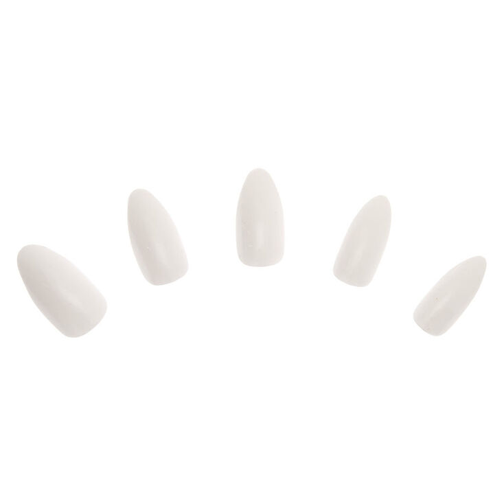 Glossy Stiletto Faux Nail Set - White, 24 Pack | Claire's US