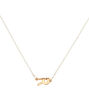 Collier &agrave; pendentif initiale &laquo;&nbsp;R&nbsp;&raquo; oblique en m&eacute;taux mixtes,