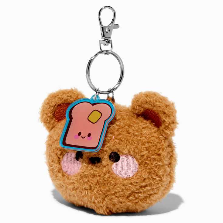 Fuzzy Bear Plush Keychain,