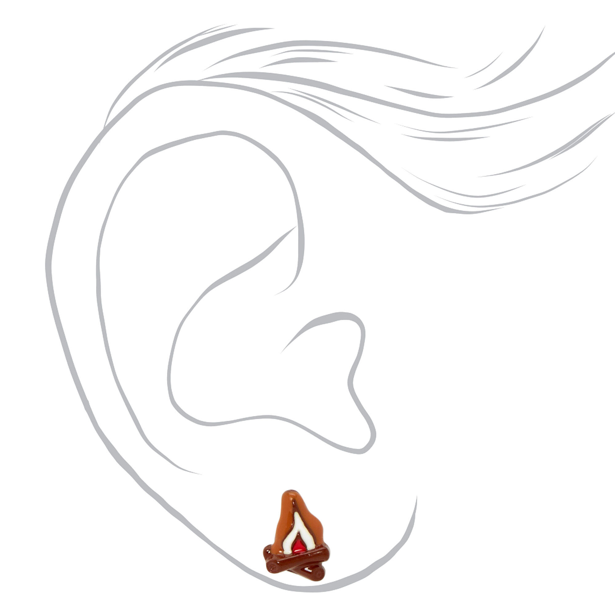 Silver Winter Mix Stud Earrings - 9 Pack,