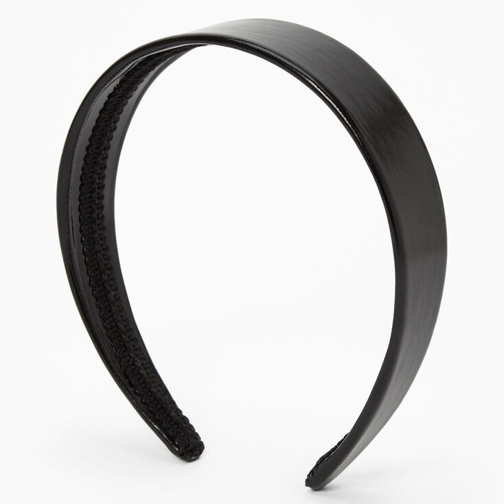 PU Wide Headband - Black | Claire's US