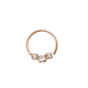 Sterling Silver Rose Gold Cartilage Hoop Ring,