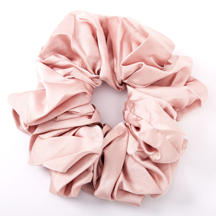 Giant Satin Hair Scrunchie - Blush Pink,