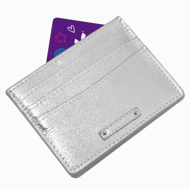 Metallic Silver Credit Card Case,