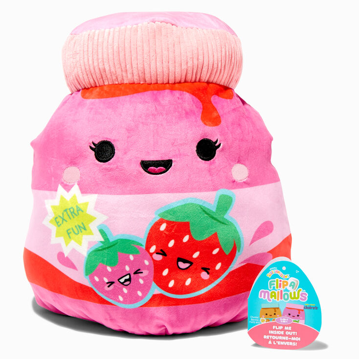 Squishmallows&trade; 12&quot; Claire&#39;s Exclusive PB&amp;J Flip-A-Mallows Plush Toy,
