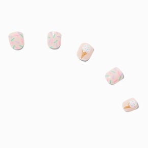 Claire&#39;s Club Ice Cream Square Press On Vegan Faux Nail Set - 10 Pack,