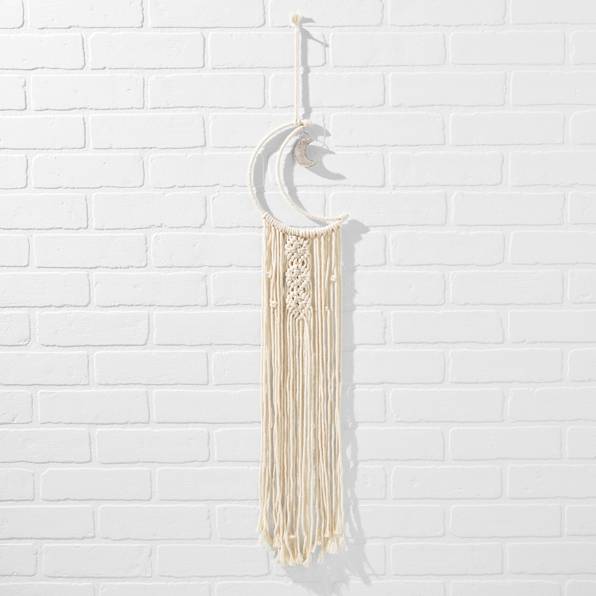 Crescent Moon Macrame Art Wall Hanging,