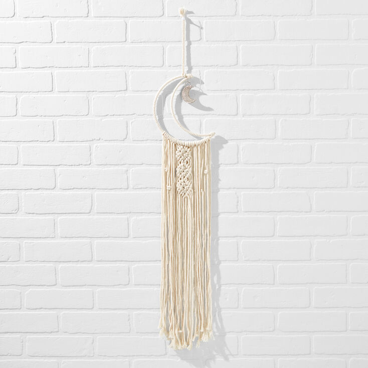 Crescent Moon Macrame Art Wall Hanging,