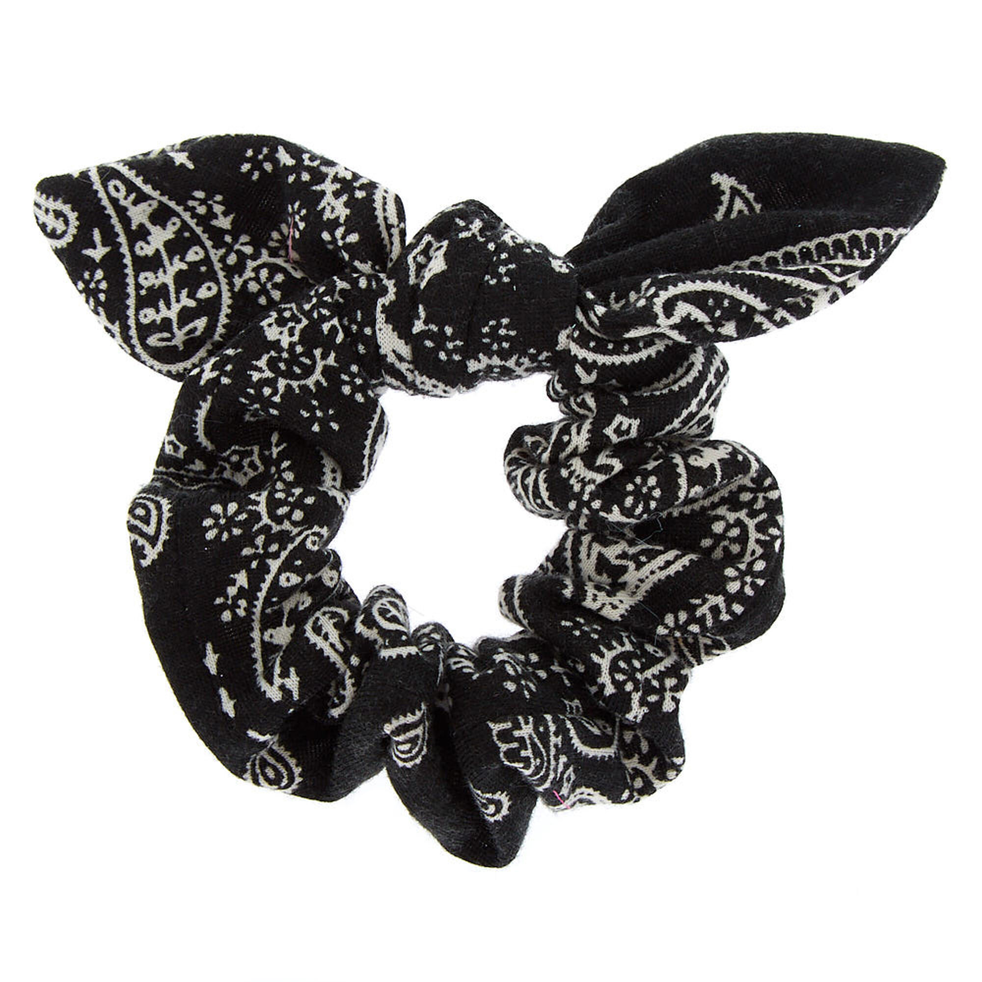 View Claires Floral Paisley Silky Bandana Headwrap Black information
