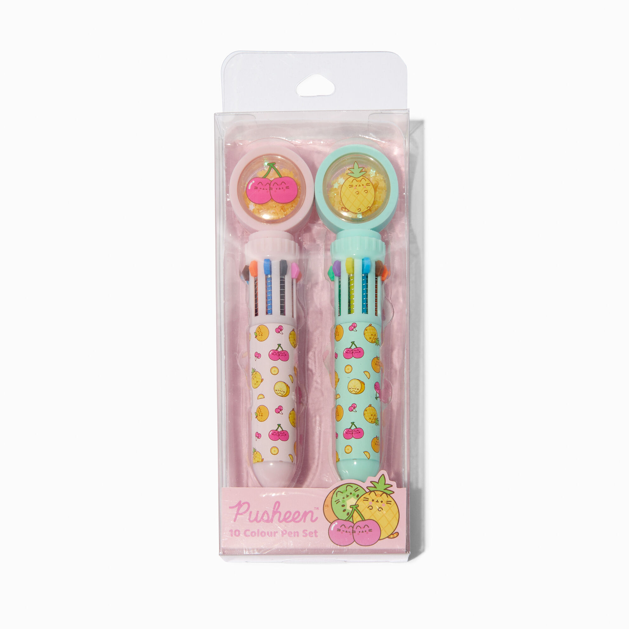 View Claires Pusheen Fruits 10 Colour Pen Set 2 Pack information