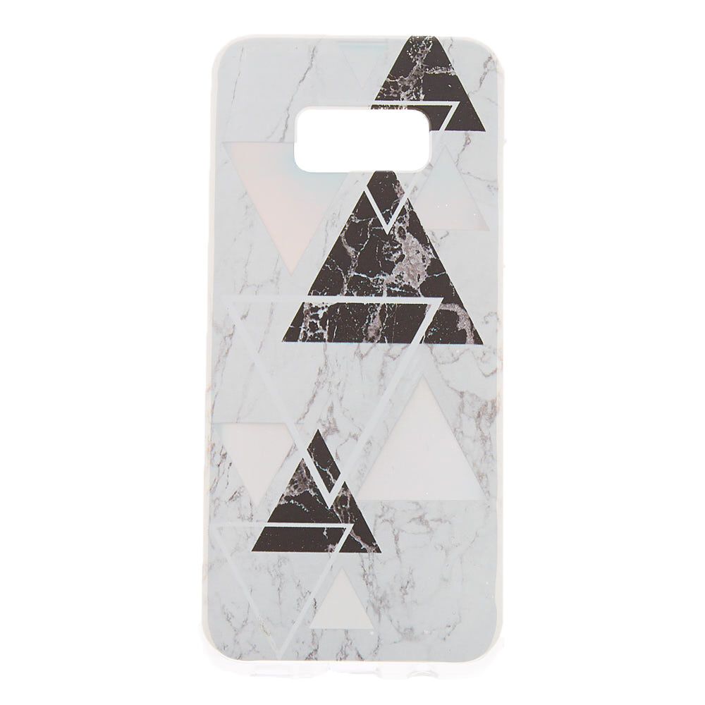 Coque de portable géométrique effet marbré - Compatible avec Samsung Galaxy S8,