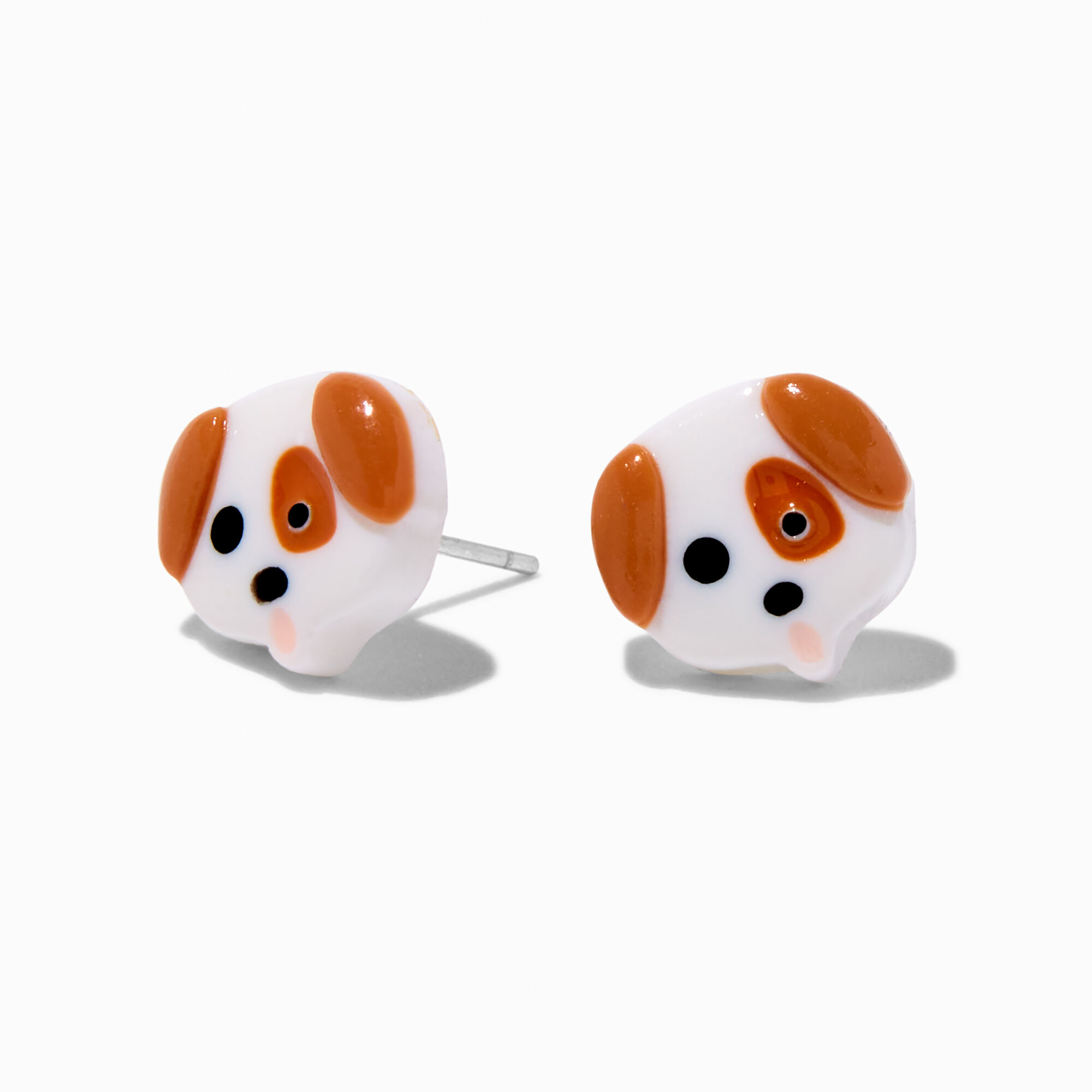 Sterling Silver Post Puppy Stud Earrings ,
