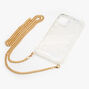 Iridescent Glitter Phone Case with Gold Chain - Fits iPhone&reg; 11,