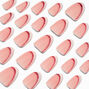 Oblong Glitter French Tip Long Almond Vegan Faux Nail Set - 24 Pack,