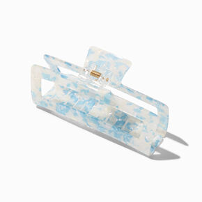 Blue Tortoiseshell Large Rectangular Hair Claw,