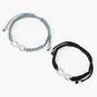 Infinity Adjustable Friendship Bracelets - Gray, 2 Pack,