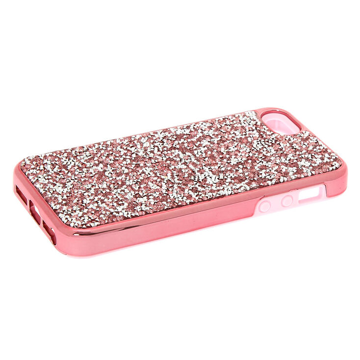 Pink Crushed Glitter Protective Phone Case - Fits iPhone&reg; 5/5S,