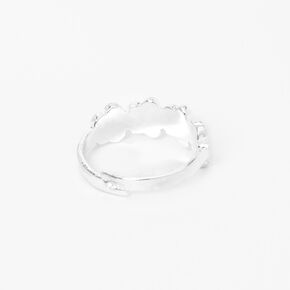 Silver Daisy Ring - Blue,