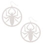 Silver 2&quot; Spider Drop Earrings,