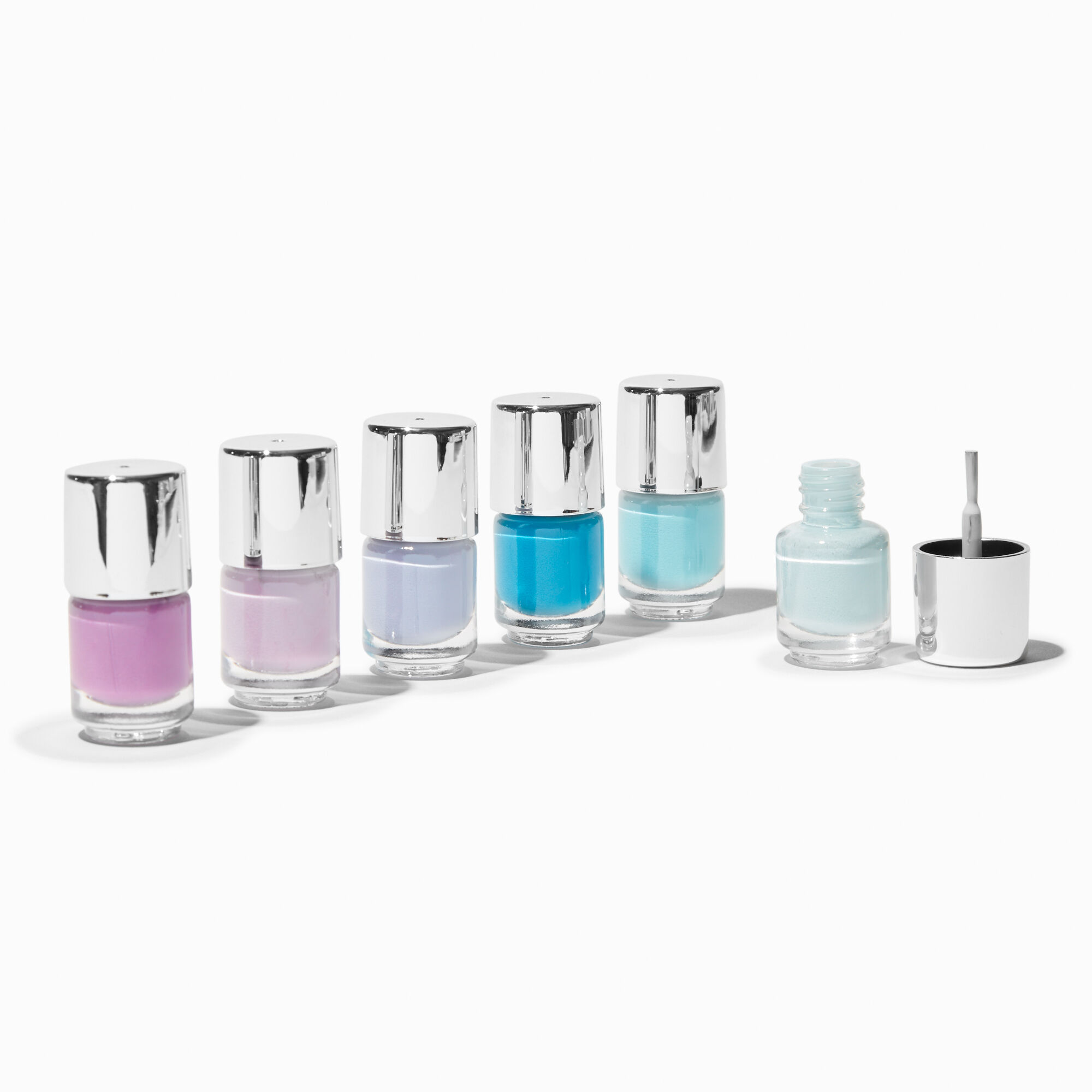 View Claires Ocean Tone Mini Nail Polish 6 Pack Rainbow information