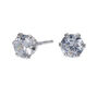 C LUXE by Claire&#39;s Sterling Silver Cubic Zirconia 5mm Round Stud Earrings,