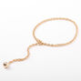 Gold Braided Bolo Tie Chain Necklace,