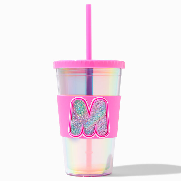 Bedazzled Initial Tumbler - M