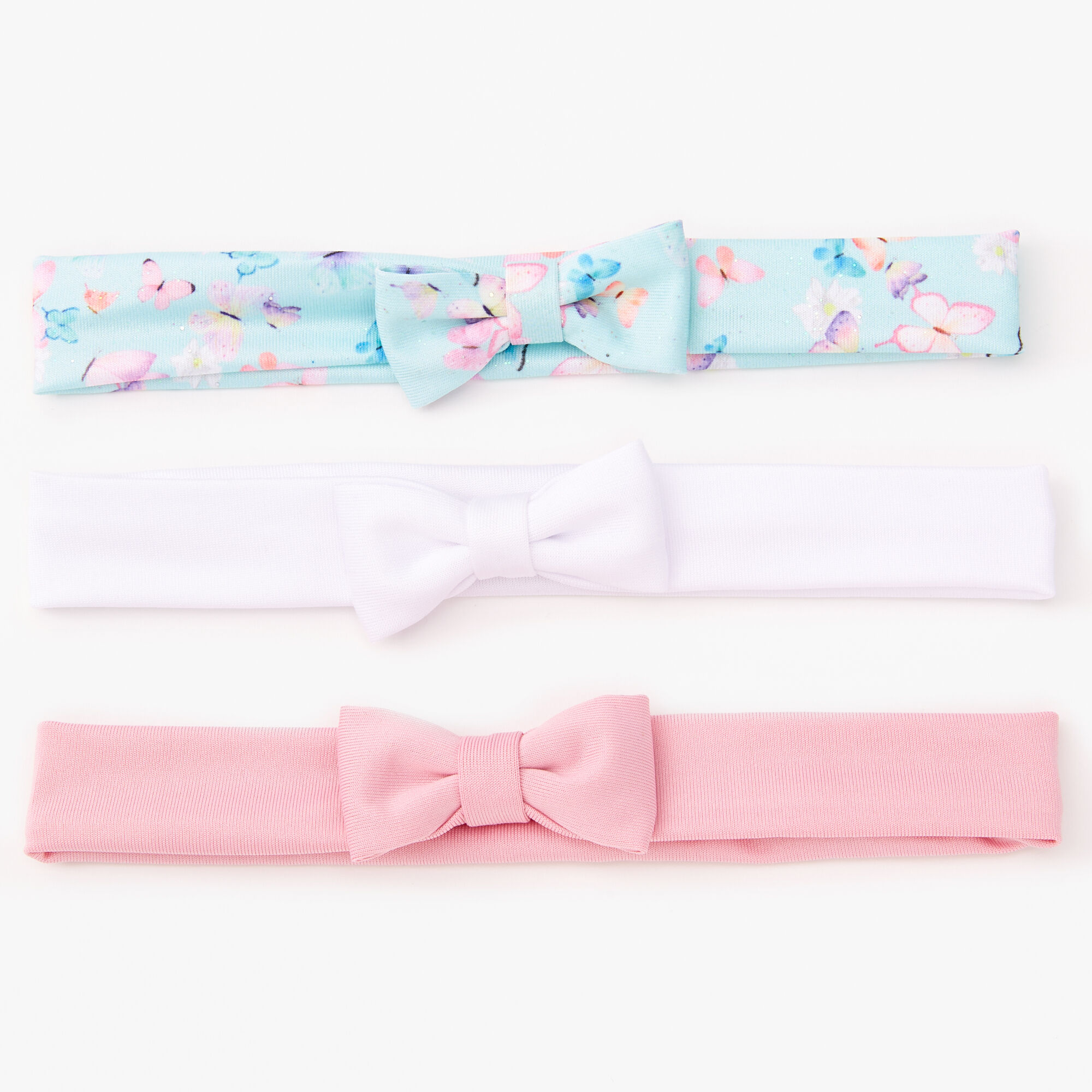 Claire's Club Butterfly Pastel Headwraps - 3 Pack,
