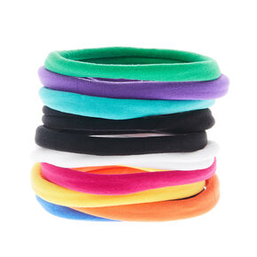 Rainbow Rolled Hair Bobbles - 10 Pack,