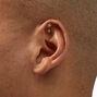 Gold-tone Stainless Steel Cubic Zirconia 18G Triple Dangling Threadless Helix Earring,