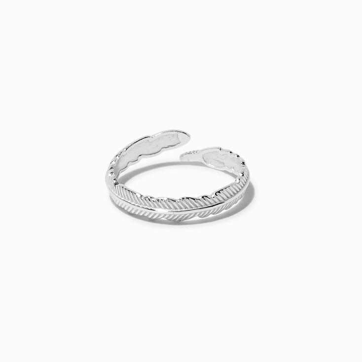C LUXE by Claire&#39;s Sterling Silver Feather Toe Ring,