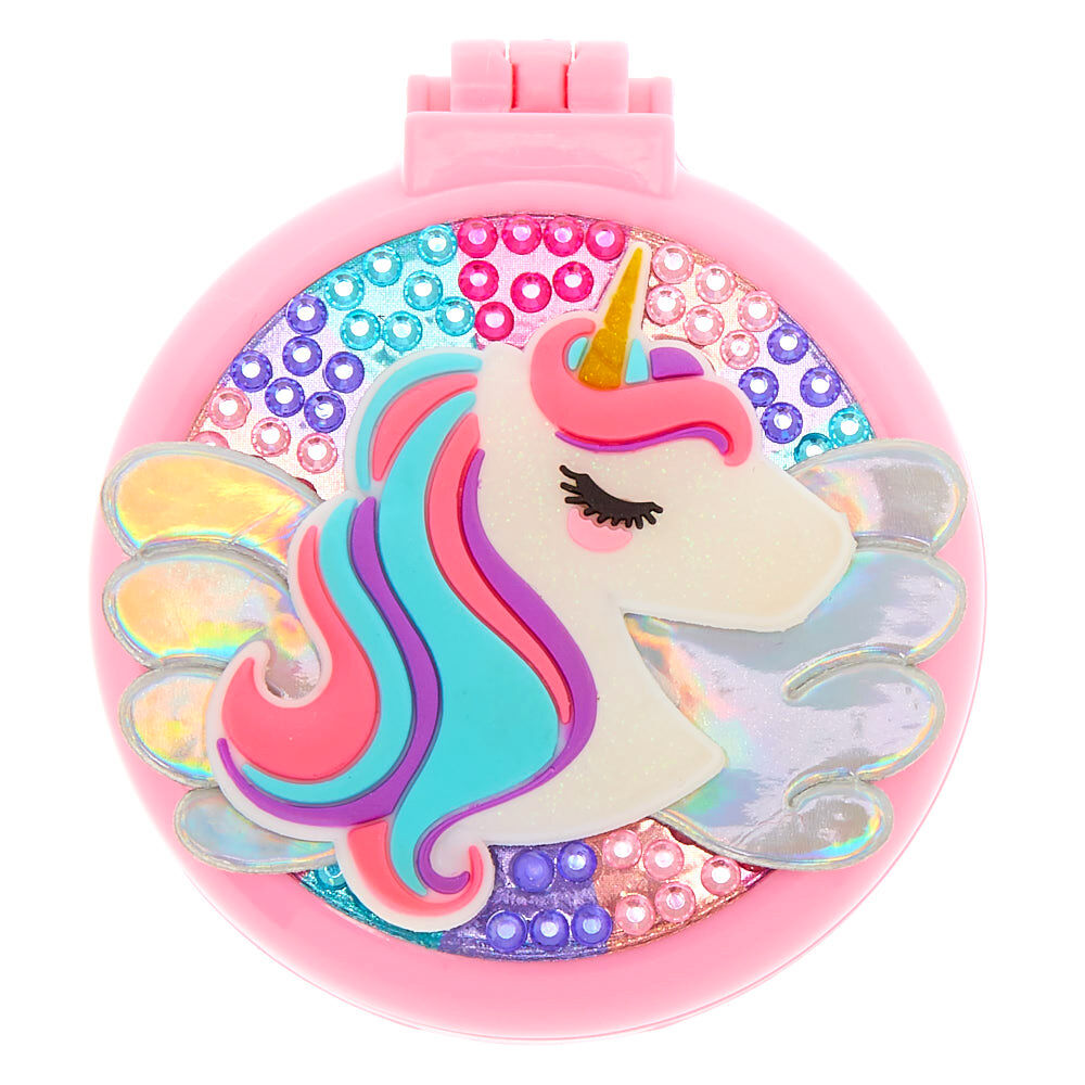 Miss Glitter the Unicorn Bling Pop-Up Hair Brush - Pink,