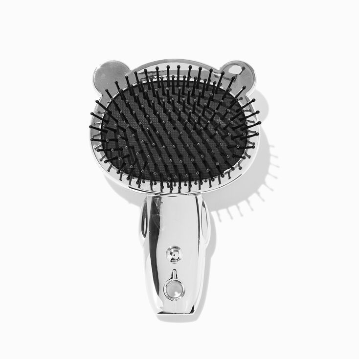 Silver Chrome Bear Hair Brush ,