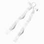 White Satin Bow Hair Tie,