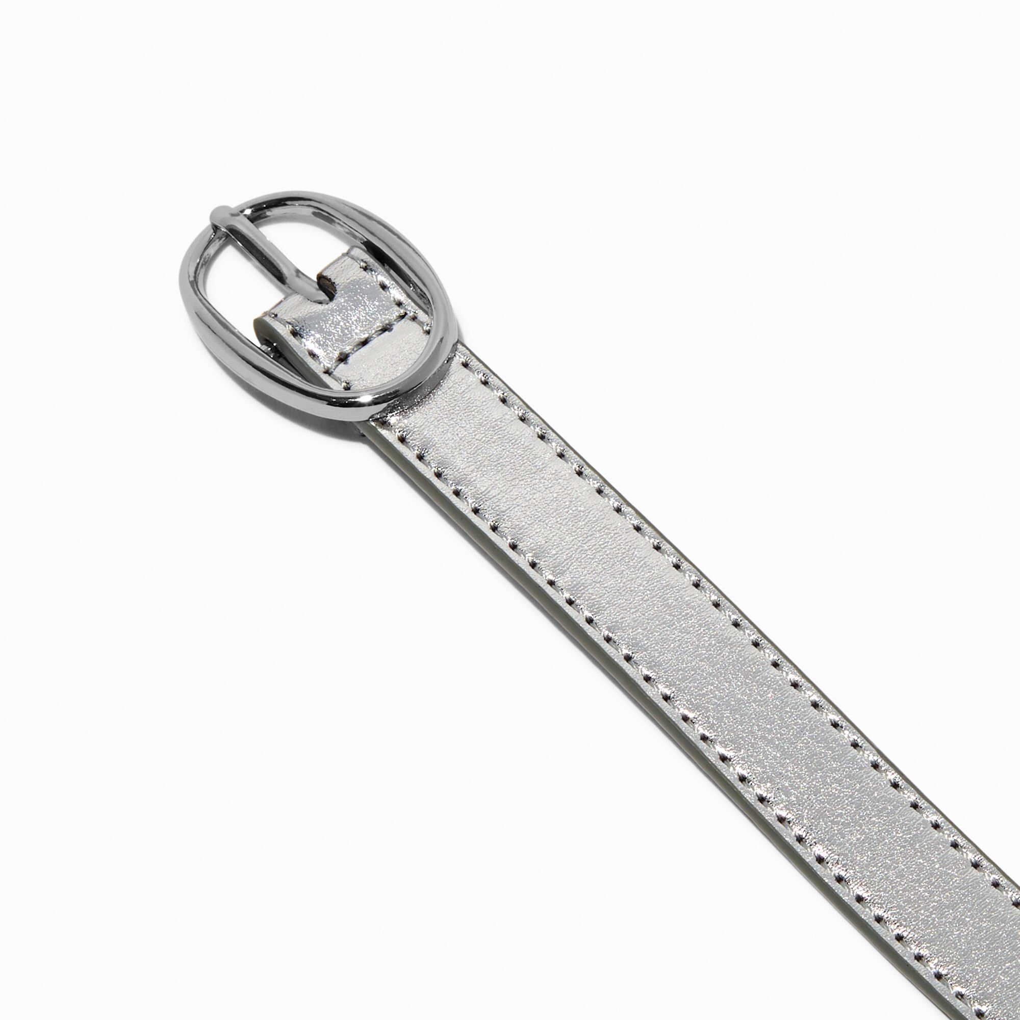 Silver Flat Belt - L/XL,