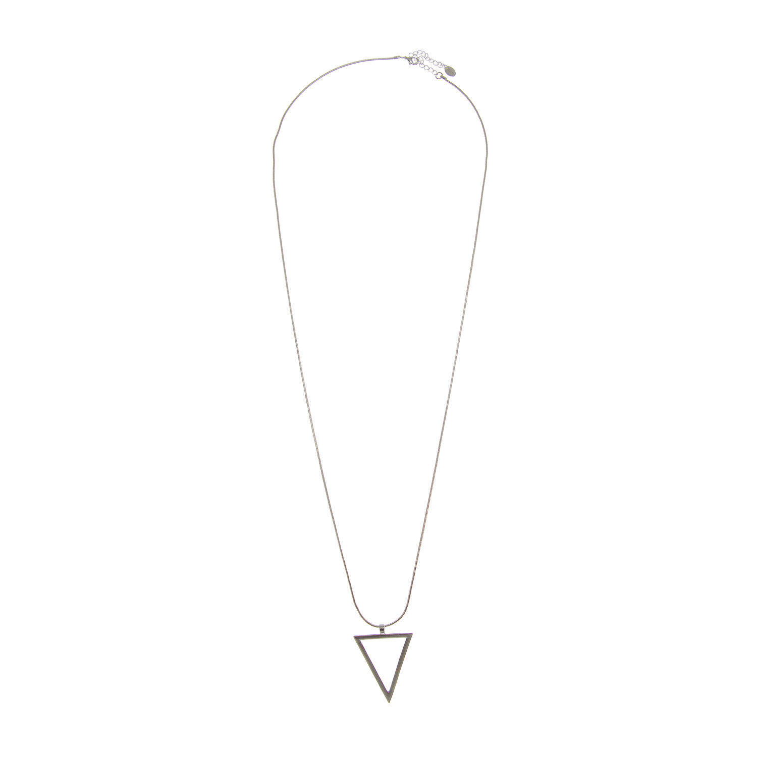 Silver Triangle Necklace,
