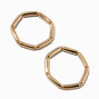 Gold-tone Macaroni Tube Stretch Bracelets - 2 Pack,