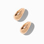 Gold-tone Bean 15mm Hoop Earrings,