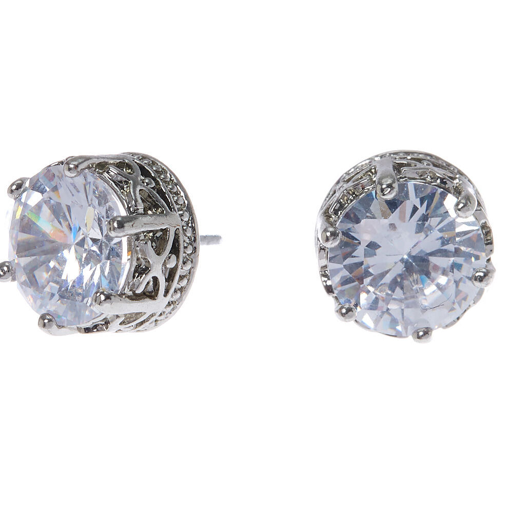 Crown diamond earrings new arrivals