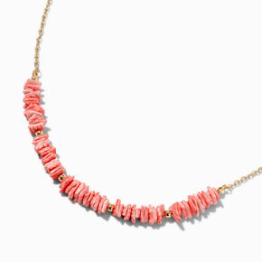 Coral Puka Shell Choker Necklace,