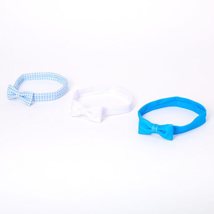 Claire's Bandeaux à nœud Claire's Club - Bleu, lot de 3