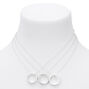 Best Friends Mother Daughter Circle Pendant Necklaces - 3 Pack,