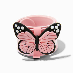 Bracelet enrouleur papillon rose,